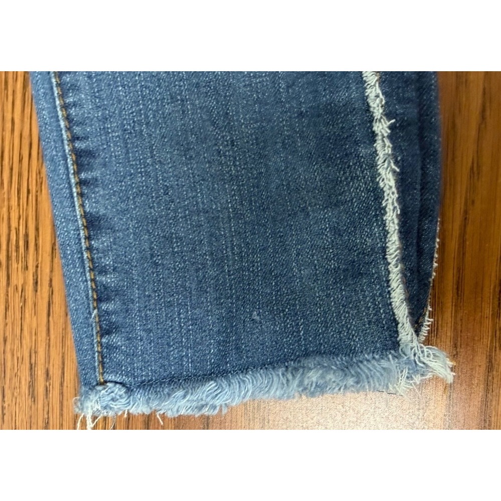 Joes Jeans Girls‎ Size 7 Blue Denim Frayed Side Stripe Slim Jeans *see note* - Picture 13 of 16
